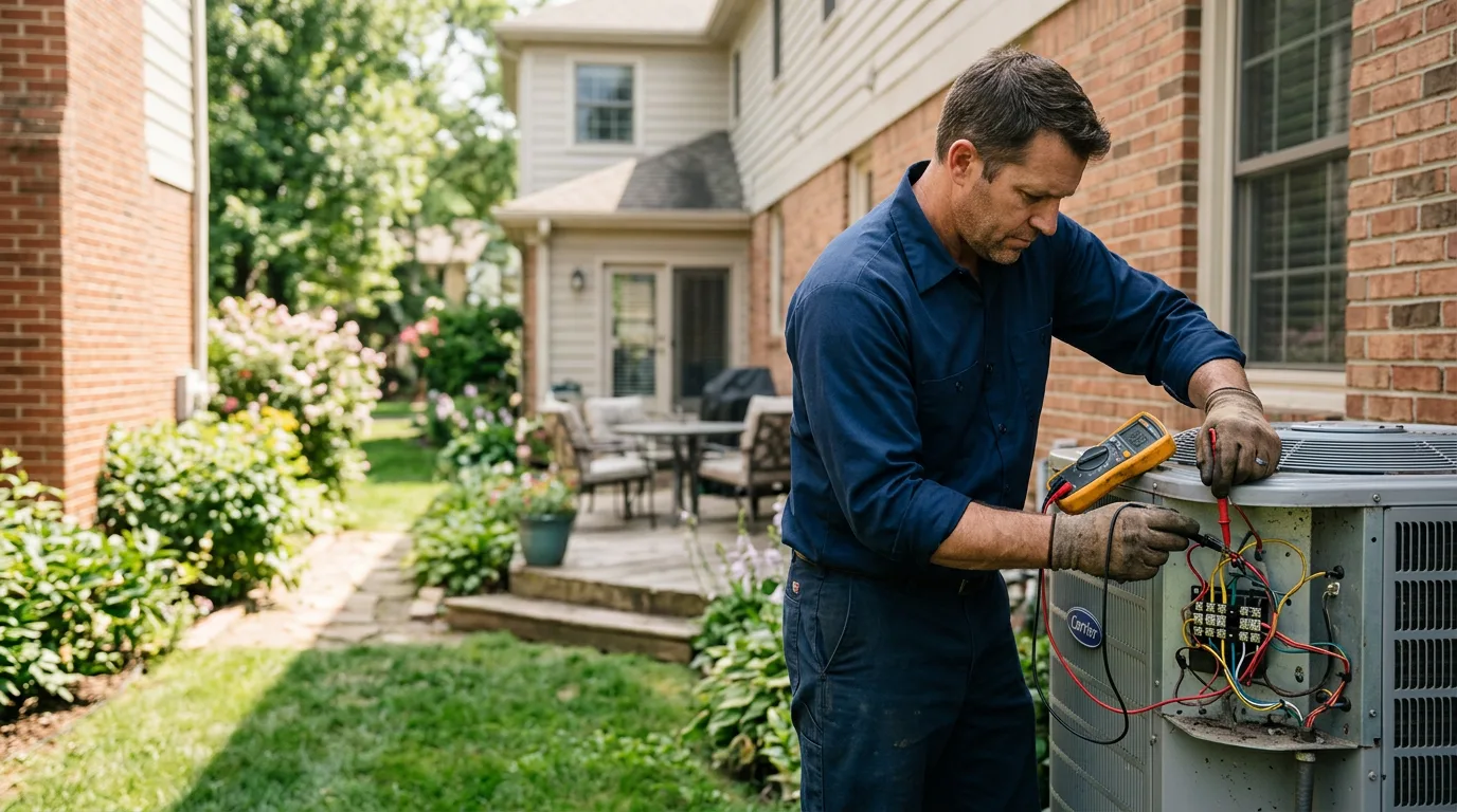 HVAC technician working near Calumet, MN